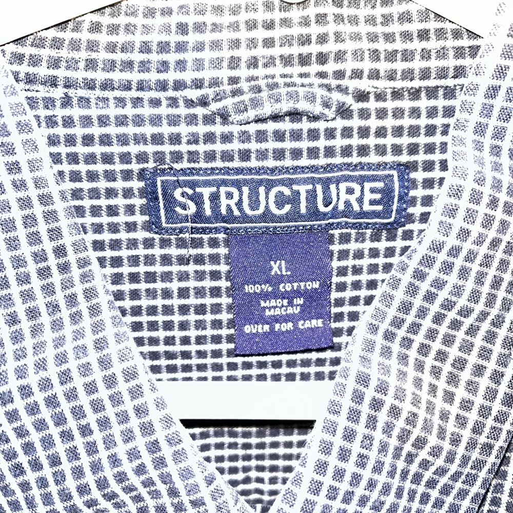 Structure Button Down Long Sleeve Collared Shirt … - image 2